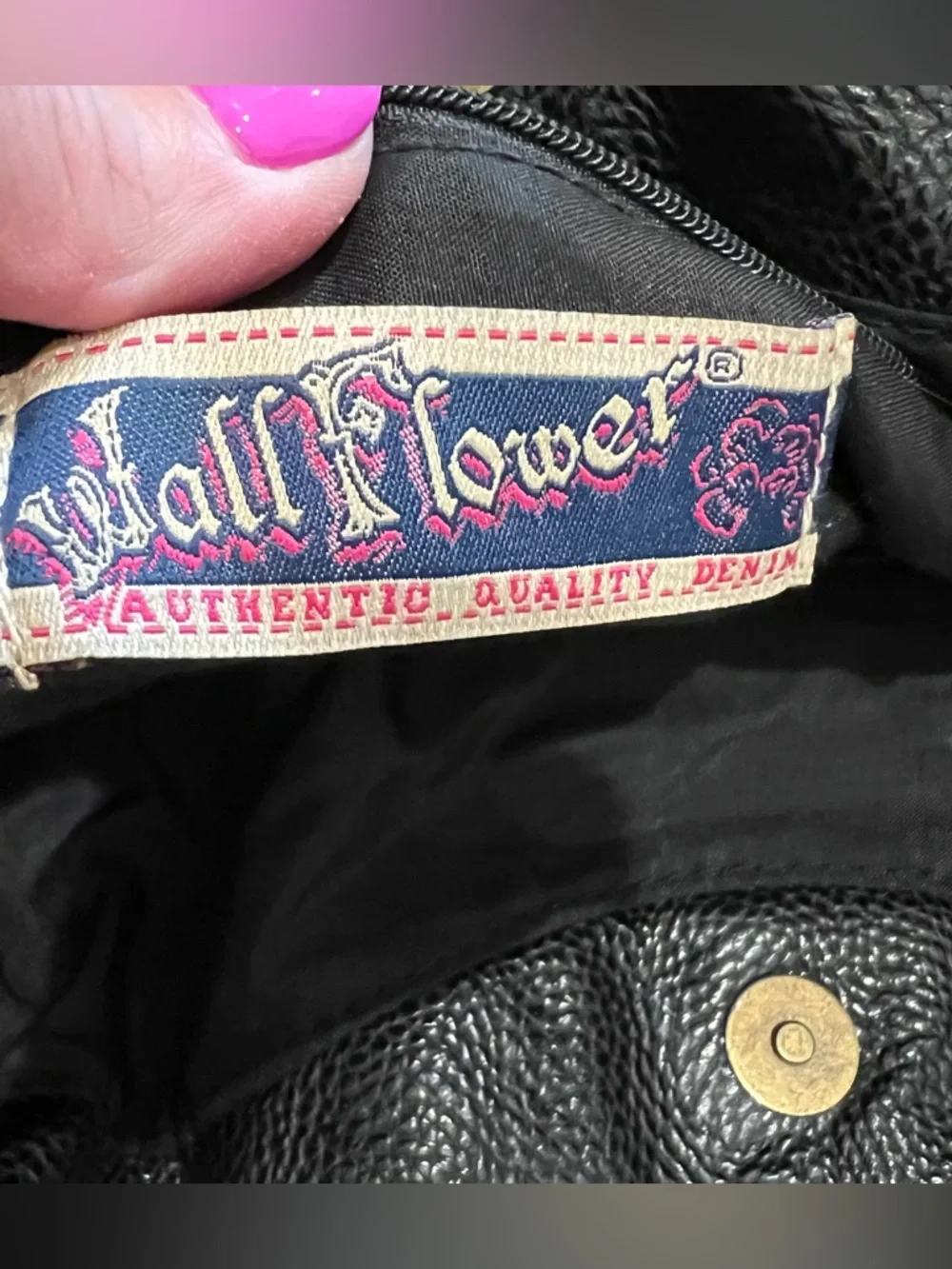 Patchwork Faux Leather Bag in Black and Red by WALL FLOWER WALLFLOWER